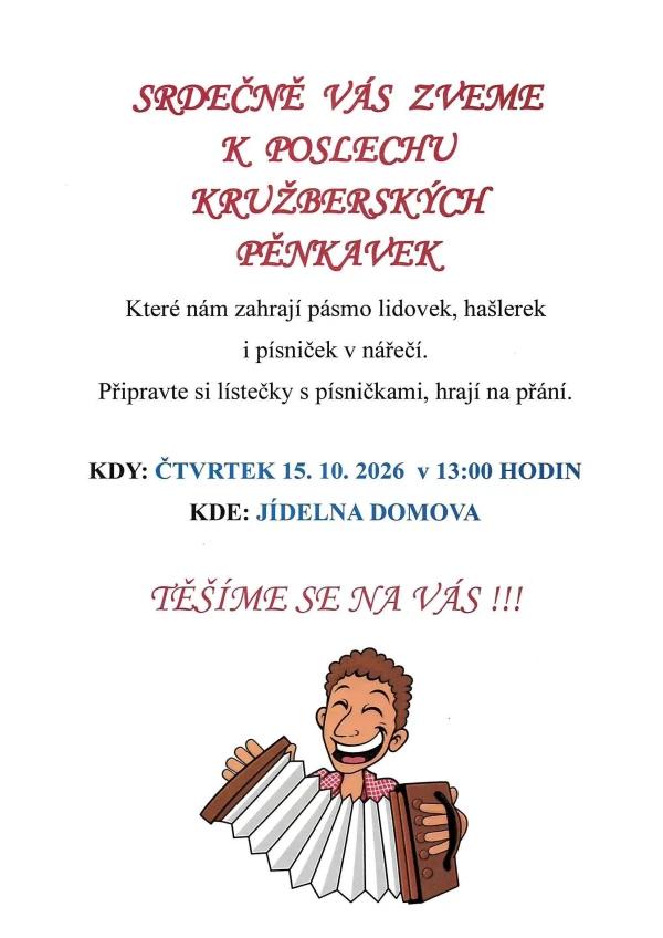 vystoupení Kružberské pěnkavy 15.10.2026