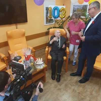 Pan Melich slaví 103 let !!! Natáčela TV Nova