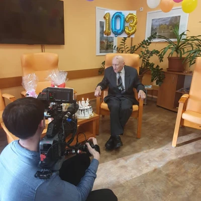 Pan Melich slaví 103 let !!! Natáčela TV Nova