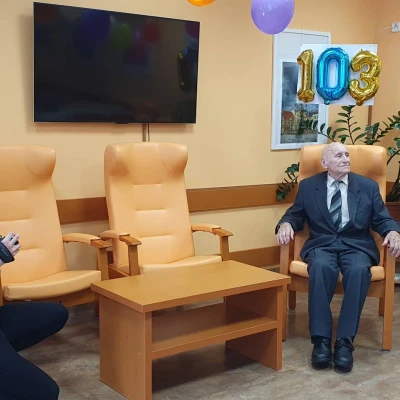 Pan Melich slaví 103 let !!! Natáčela TV Nova