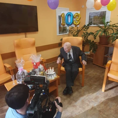 Pan Melich slaví 103 let !!! Natáčela TV Nova