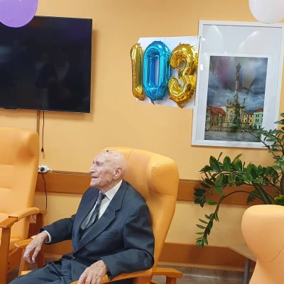 Pan Melich slaví 103 let !!! Natáčela TV Nova