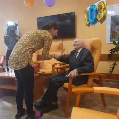 Pan Melich slaví 103 let !!! Natáčela TV Nova