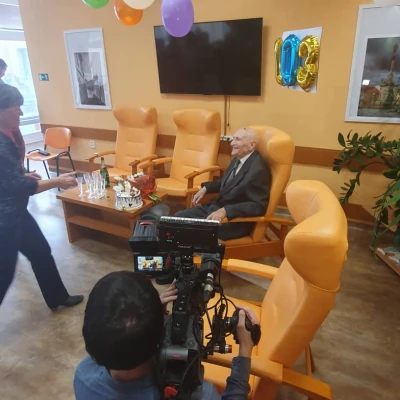Pan Melich slaví 103 let !!! Natáčela TV Nova