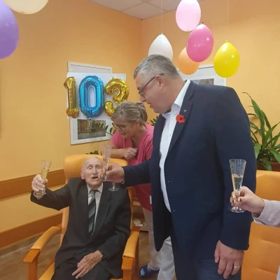 Pan Melich slaví 103 let !!! Natáčela TV Nova