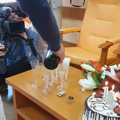 Pan Melich slaví 103 let !!! Natáčela TV Nova