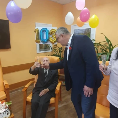 Pan Melich slaví 103 let !!! Natáčela TV Nova